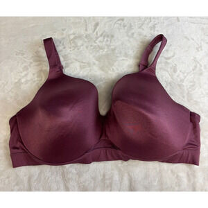 Cacique Maroon Smooth Lightly Lined Full Coverage Bra Size 42DDD Purple